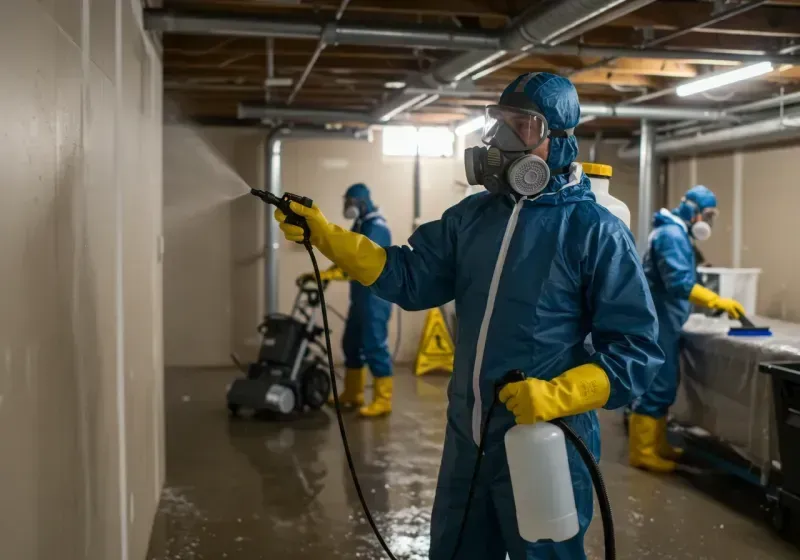 Basement Sanitization and Antimicrobial Treatment process in East Independence, MO