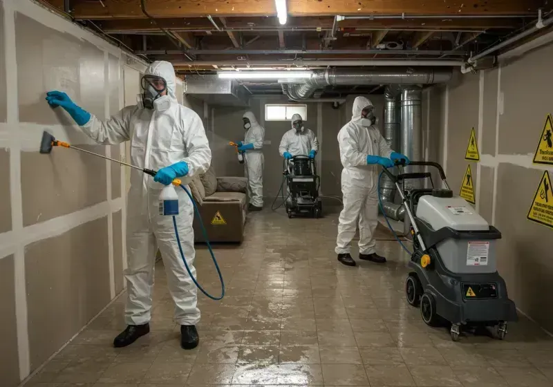 Basement Moisture Removal and Structural Drying process in East Independence, MO